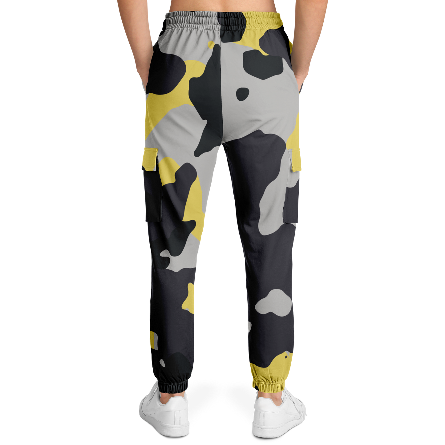 Camo Cargo Pants | Unisex | Yellow, Black & Silver Camouflage