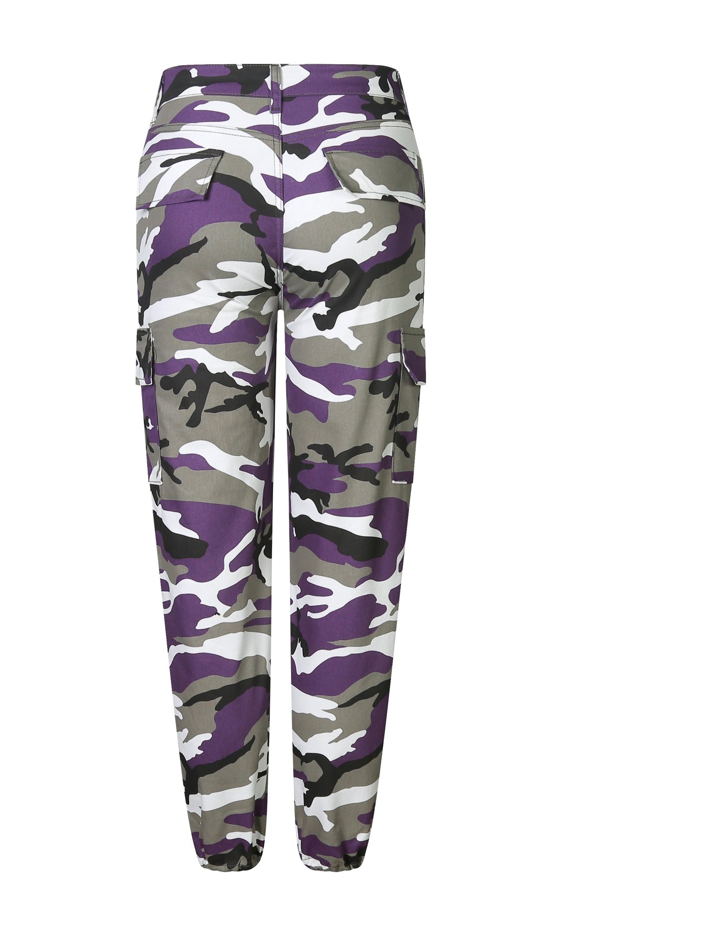 Women's Camo Flap Pockets Cargo Pants | Mid-Stretch