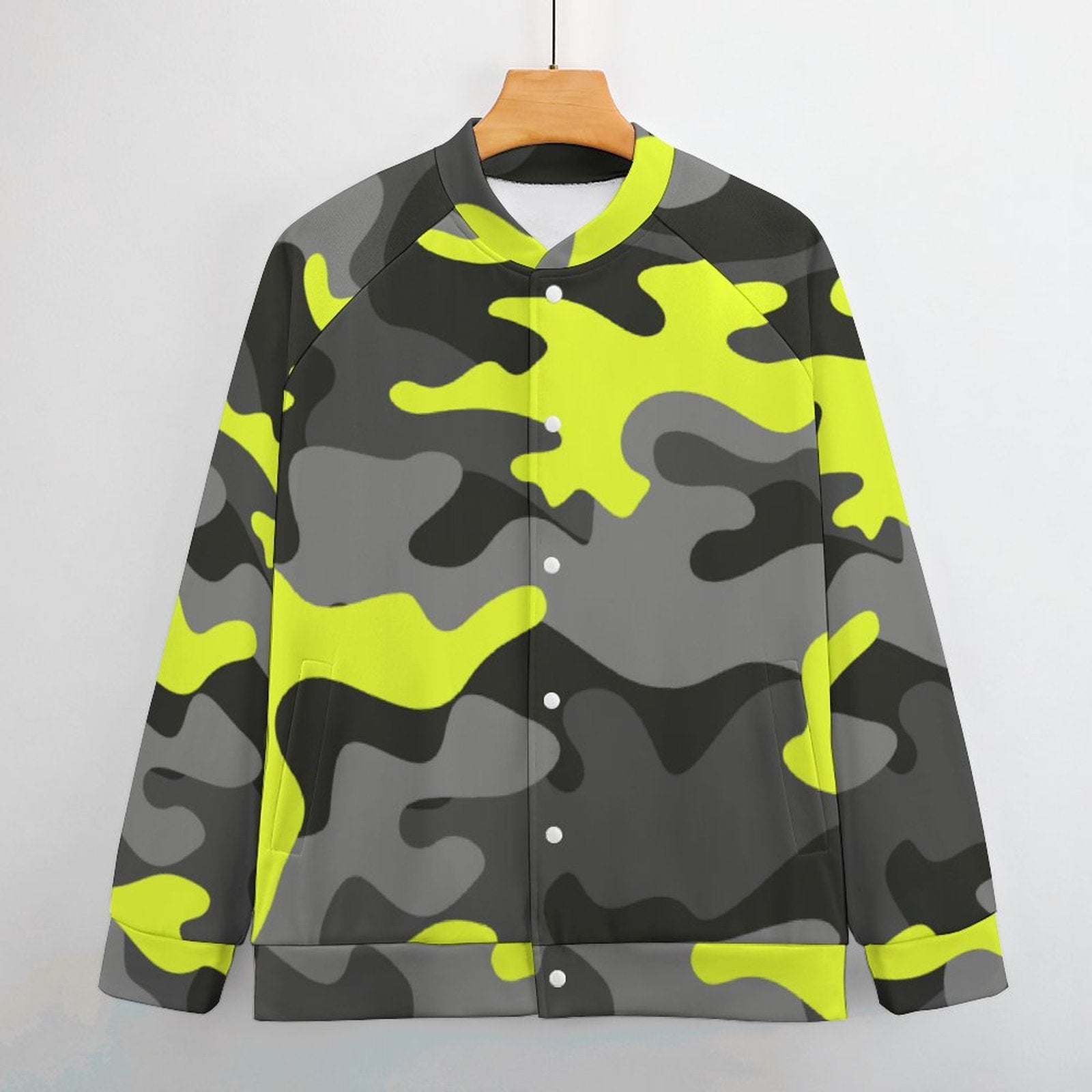 Men's Camo Jacket | Black, Gray & Yellow Camouflage