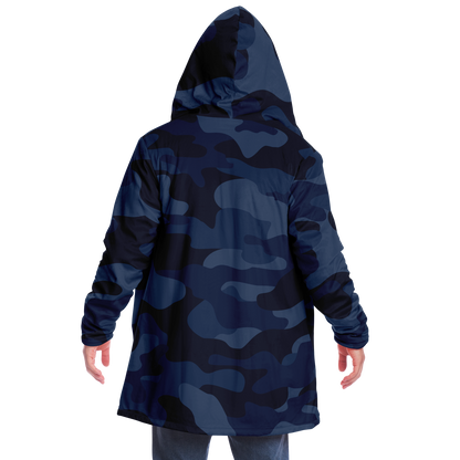 Camo Cloak | Deep Blue Camouflage | Microfleece