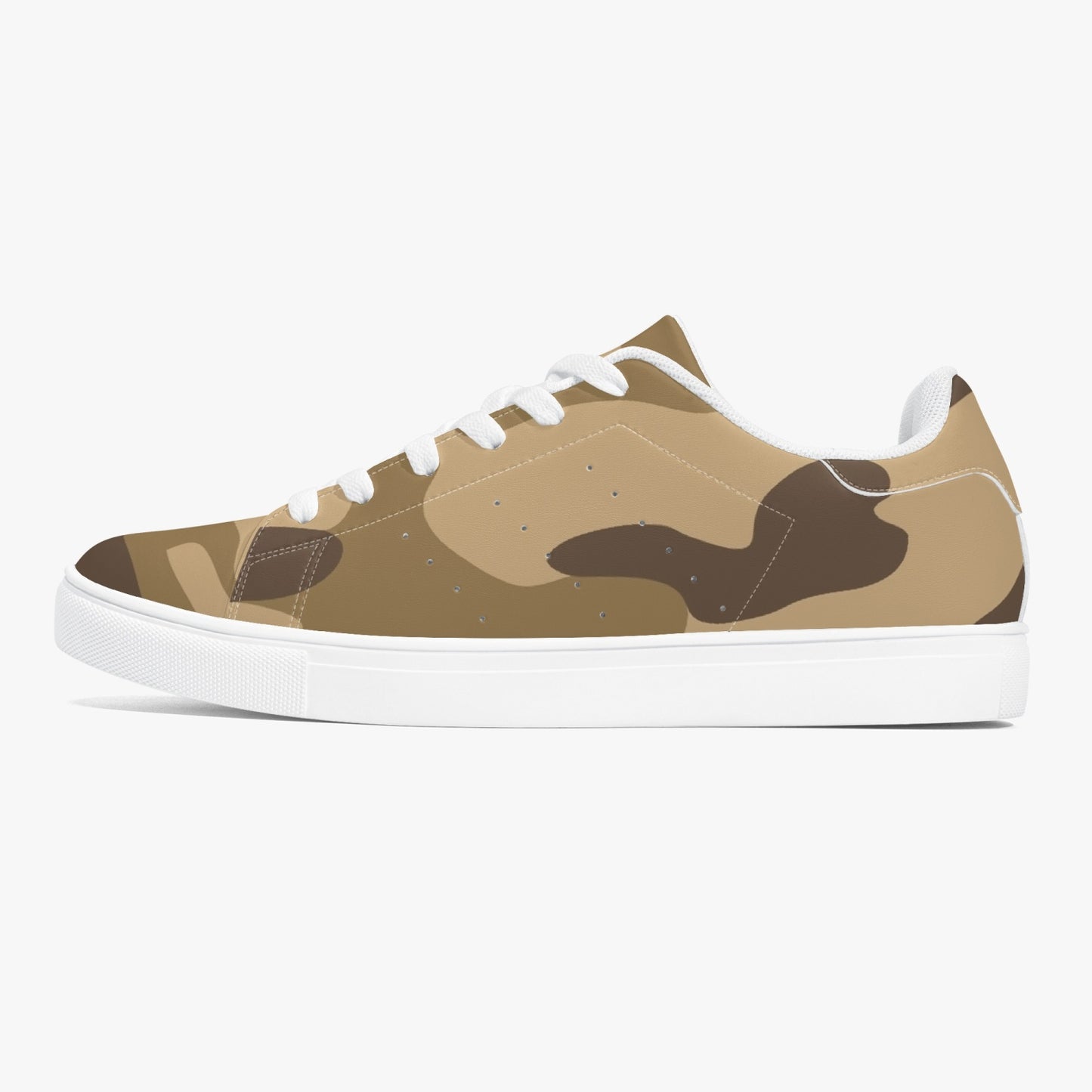 Camo Sneakers | Classic Low-Top Leather | Khaki