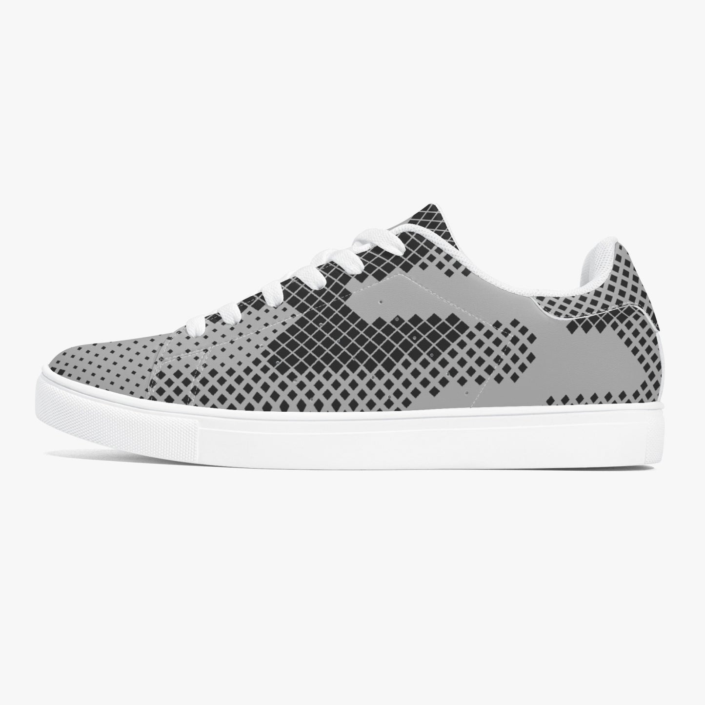 Camo Sneakers | Classic Low-Top Leather | Digital Gray