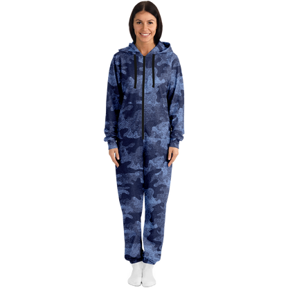 Camo Onesie | Denim Blue Camouflage