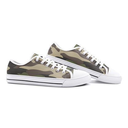 Camo Shoes | Low Top Canvas | Classic Green Camouflage