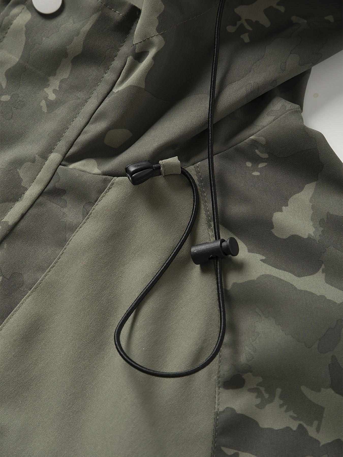 Men's Camo Hooded Jacket: Water-Repellent, Full-Zip