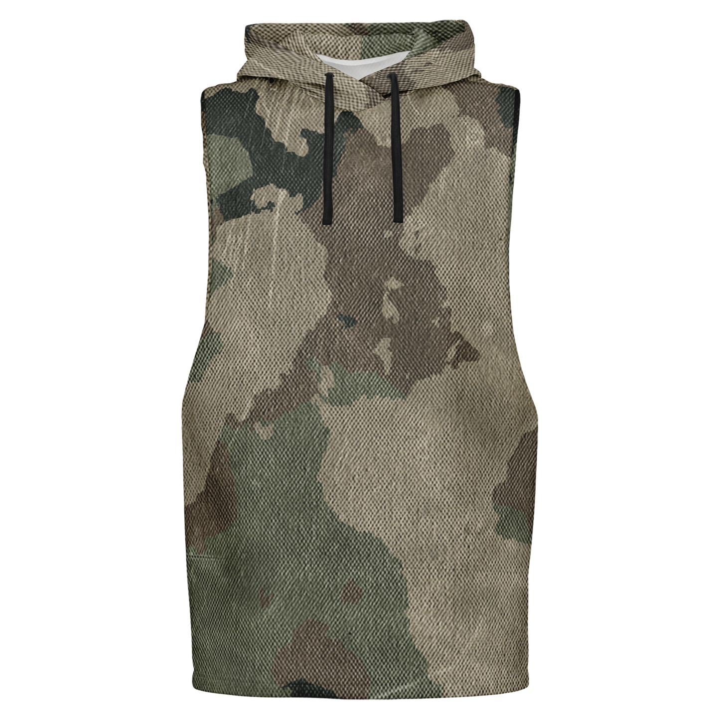 Sleeveless Hoodie | Dirty Old Brown Camouflage