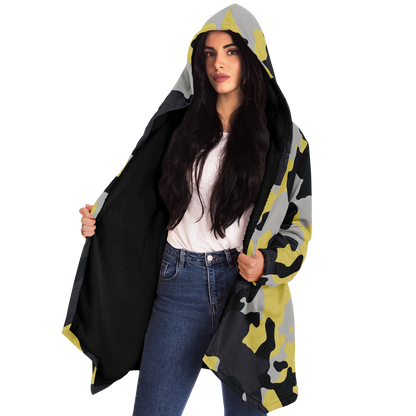 Camo Cloak | Yellow, Black & Silver Camouflage | Microfleece