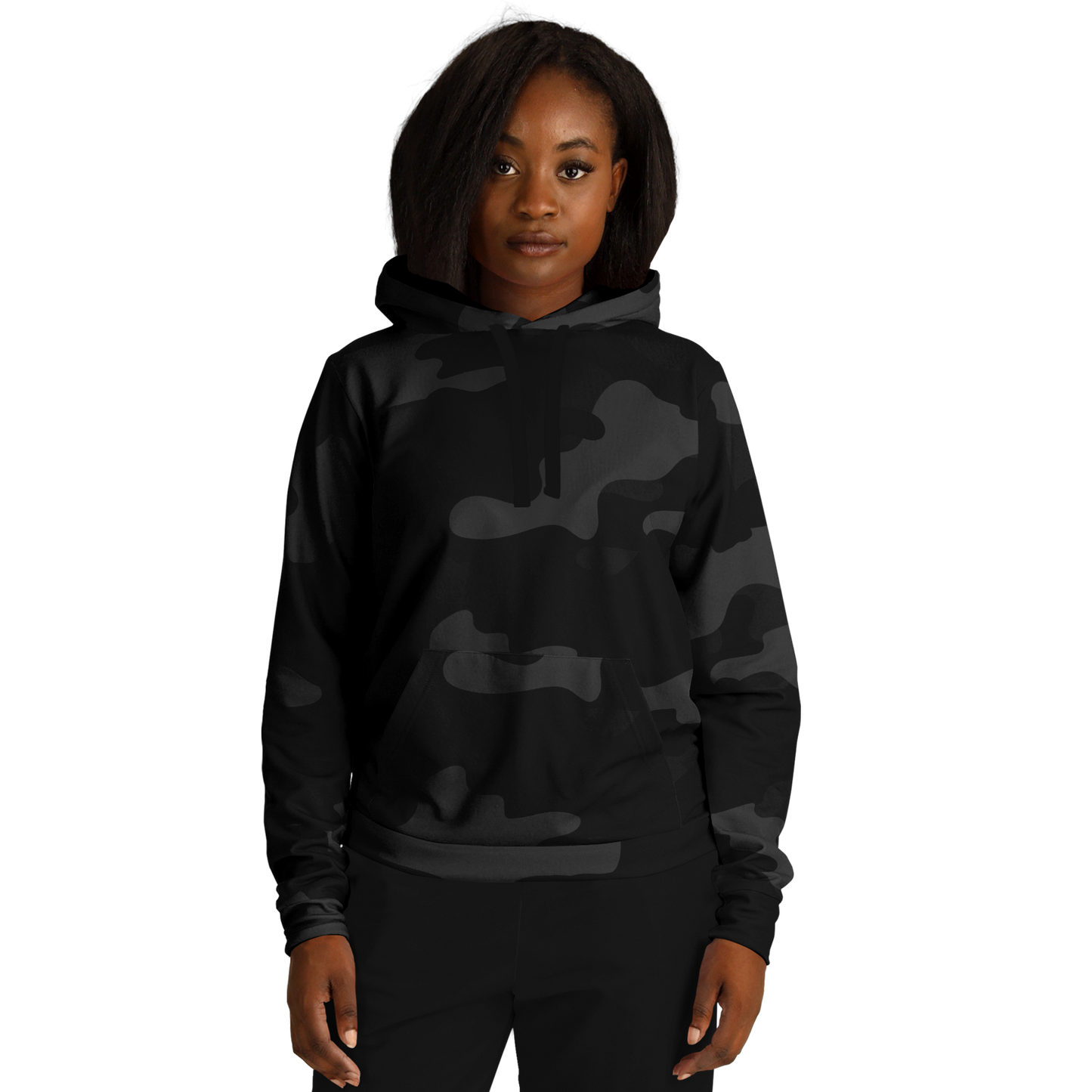 Camo Hoodie | Black Camouflage Pullover