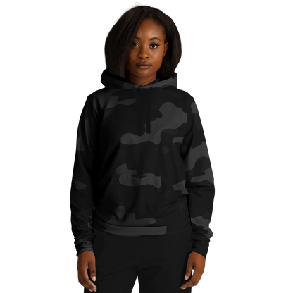 Camo Hoodie | Black Camouflage Pullover