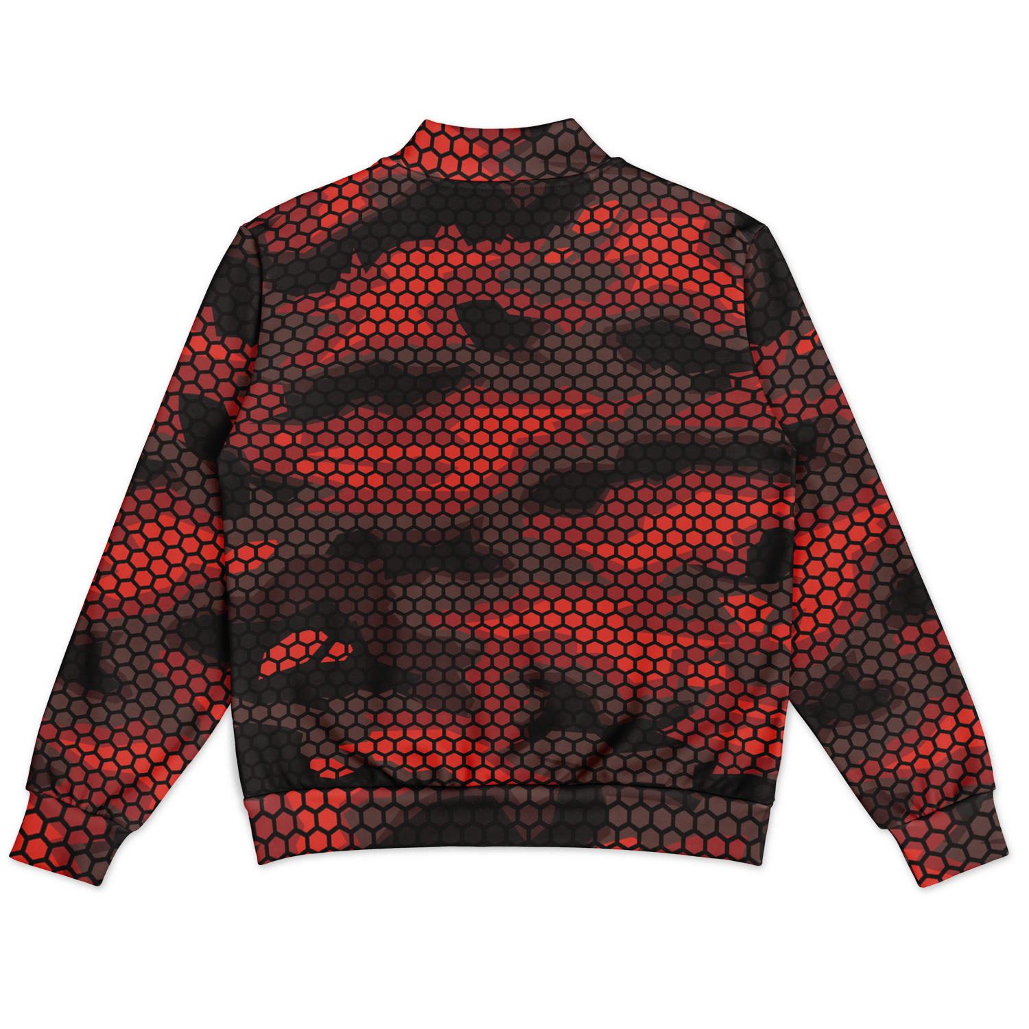 Baseball Jacket | Red & Black Hive Camouflage | Unisex