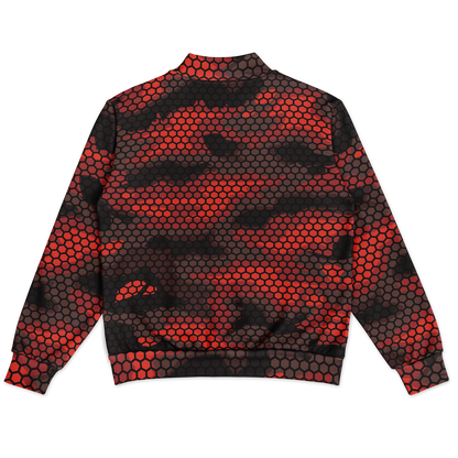 Baseball Jacket | Red & Black Hive Camouflage | Unisex