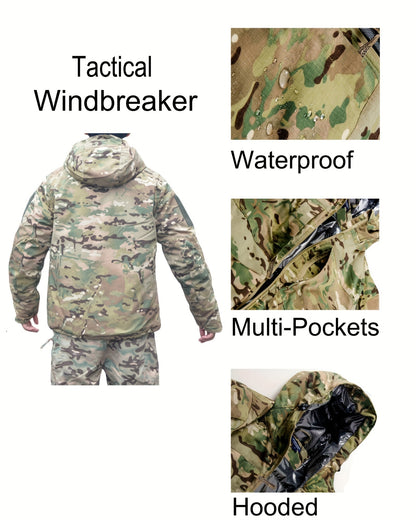 Tactical Hooded Jacket | Men's Water-Resistant Winter Coat