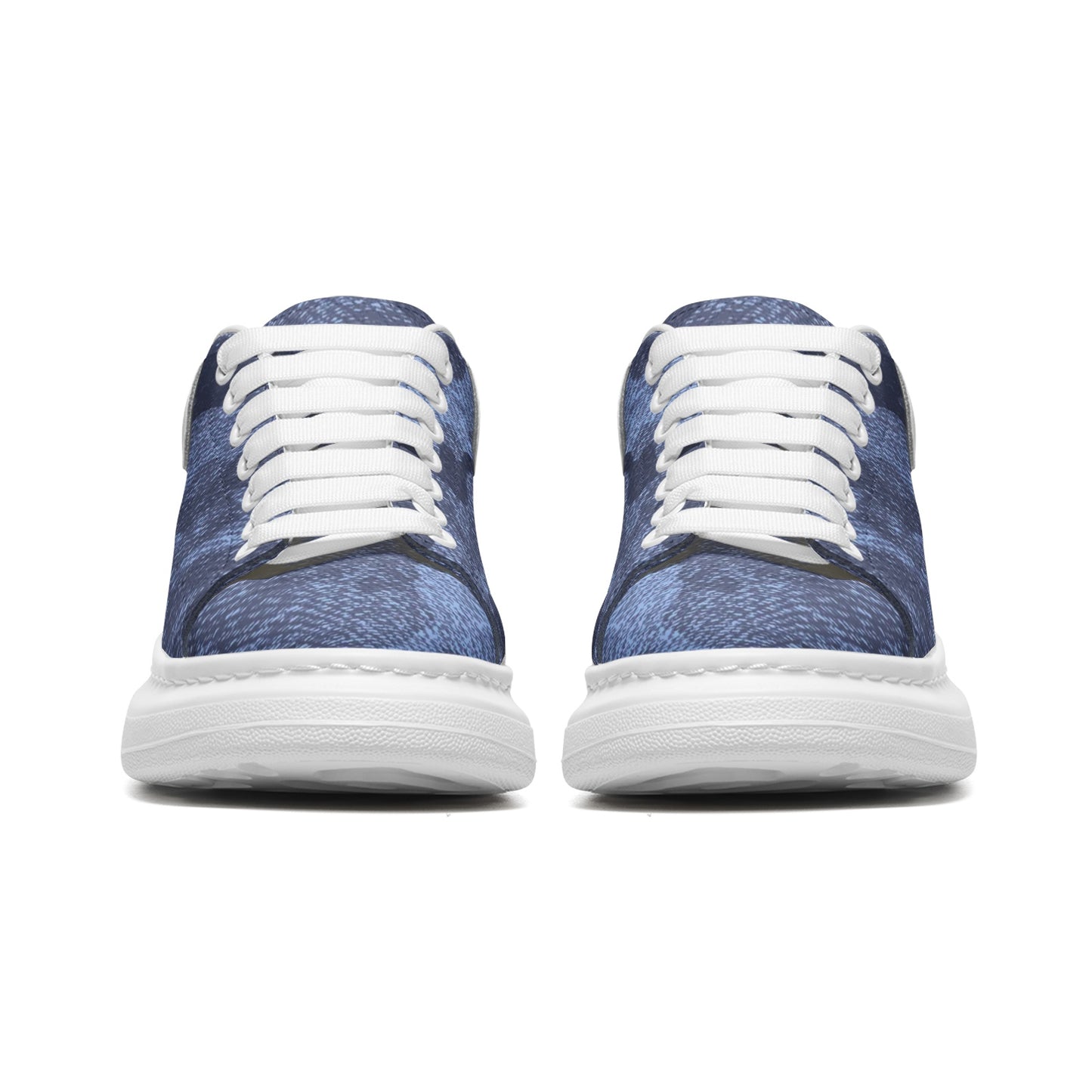 Oversized McQueen Sneakers | Denim Blue Camouflage