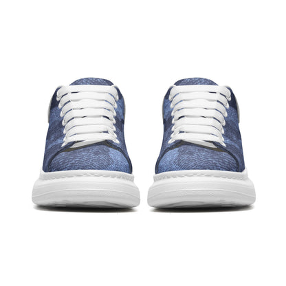 Oversized McQueen Sneakers | Denim Blue Camouflage