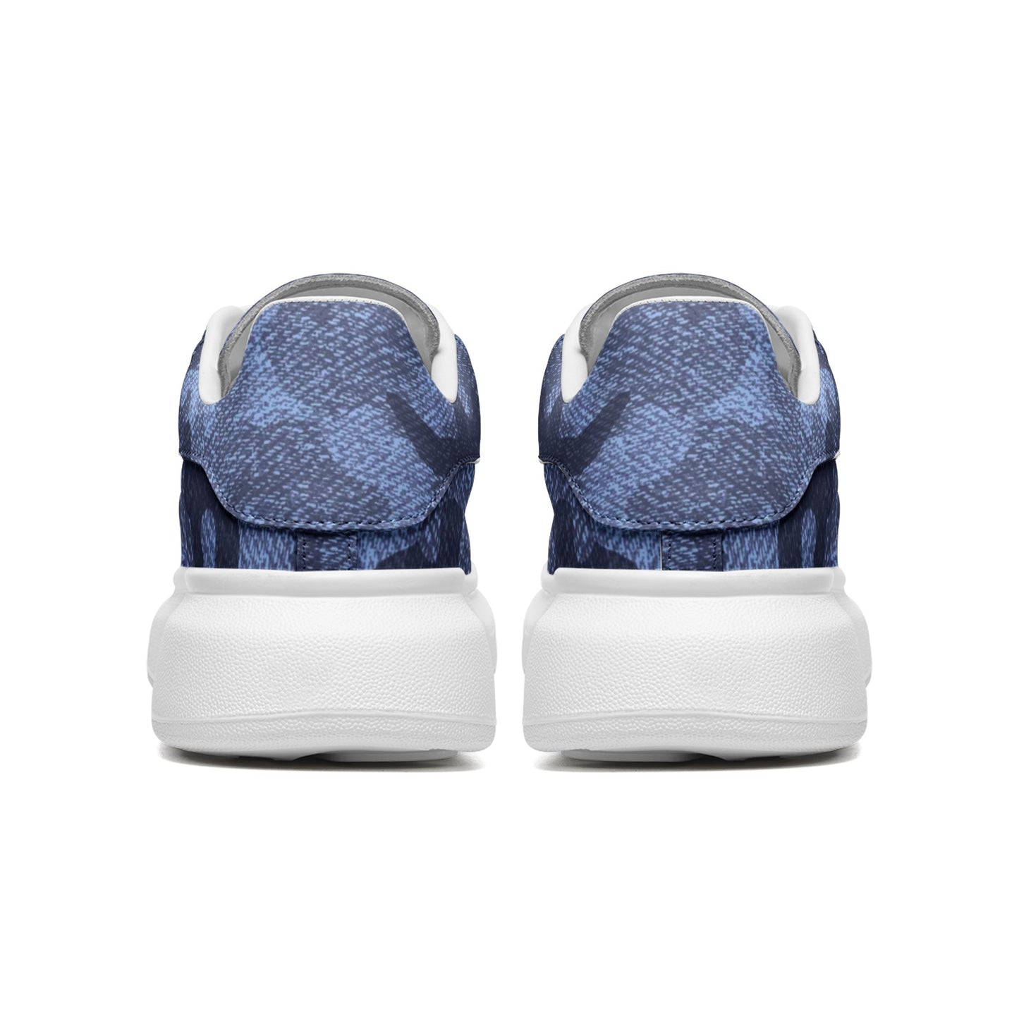 Oversized McQueen Sneakers | Denim Blue Camouflage