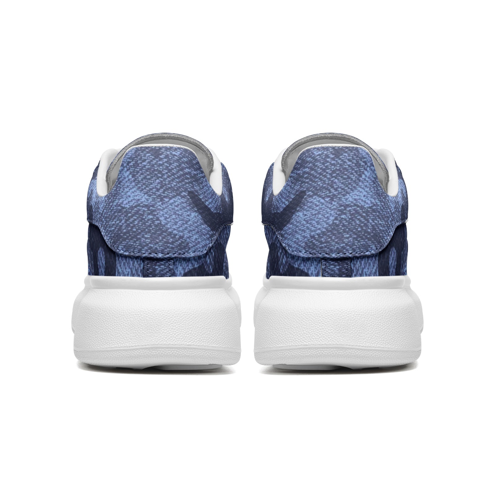 Oversized McQueen Sneakers | Denim Blue Camouflage