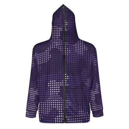 Zip up Camo Hoodie | Blue Led Screen Camouflage