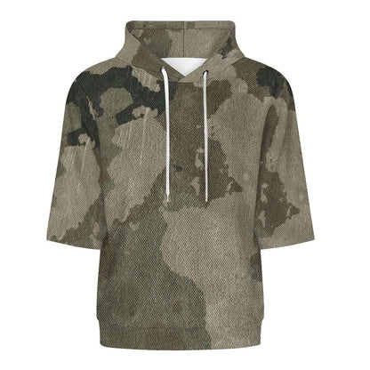 Short Sleeve Hoodie | Dirty Old Brown Camouflage