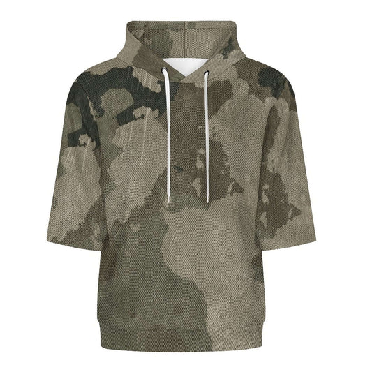 Short Sleeve Hoodie | Dirty Old Brown Camouflage