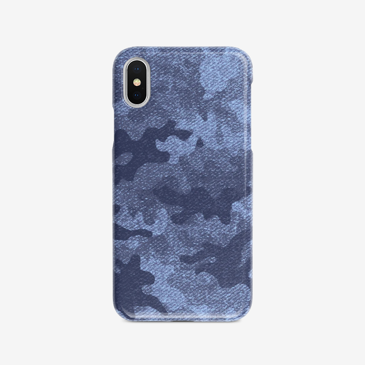 Camo Phone Case | iPhone | Denim Blue Camouflage