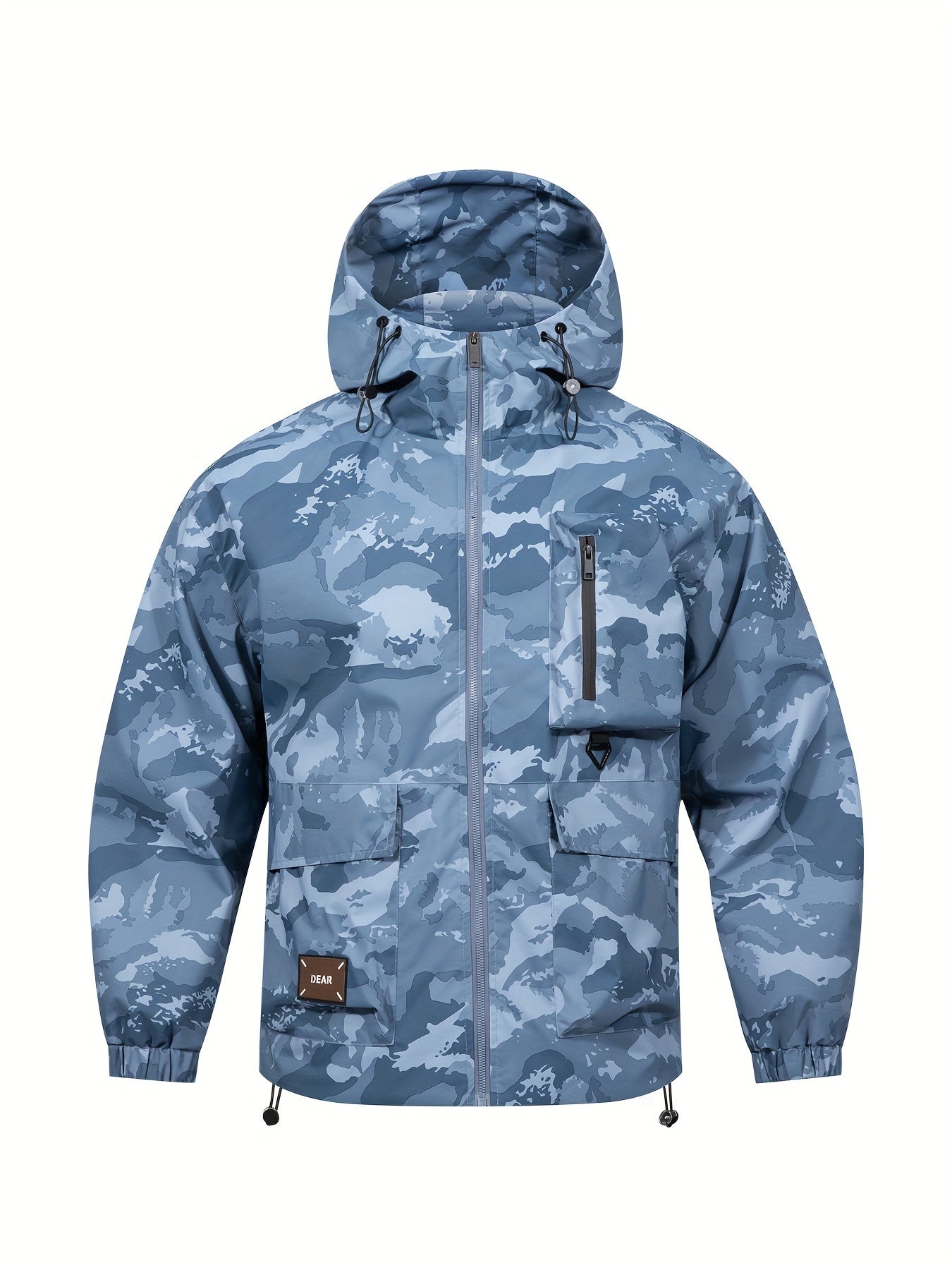 Men's Camouflage Hooded Zip Jacket: Multi-pocket, Loose Fit