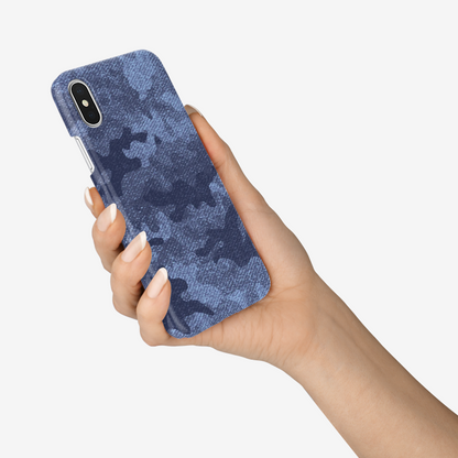 Camo Phone Case | iPhone | Denim Blue Camouflage