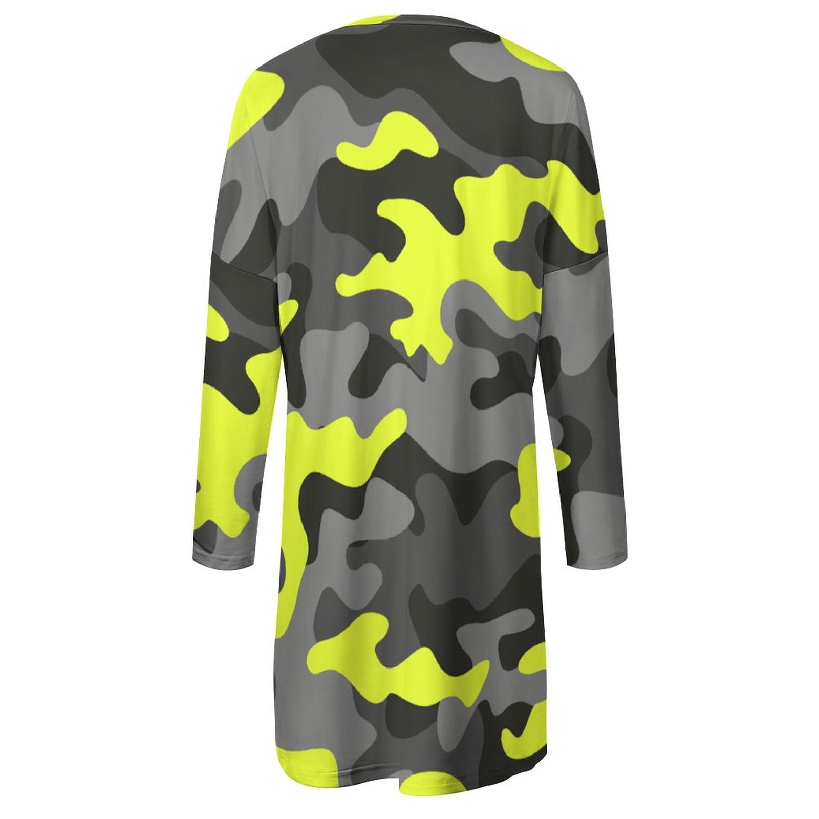 Camo Shirt | Loose Fit Long Sleeves | Yellow, Black, & Gray