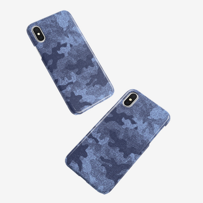 Camo Phone Case | iPhone | Denim Blue Camouflage