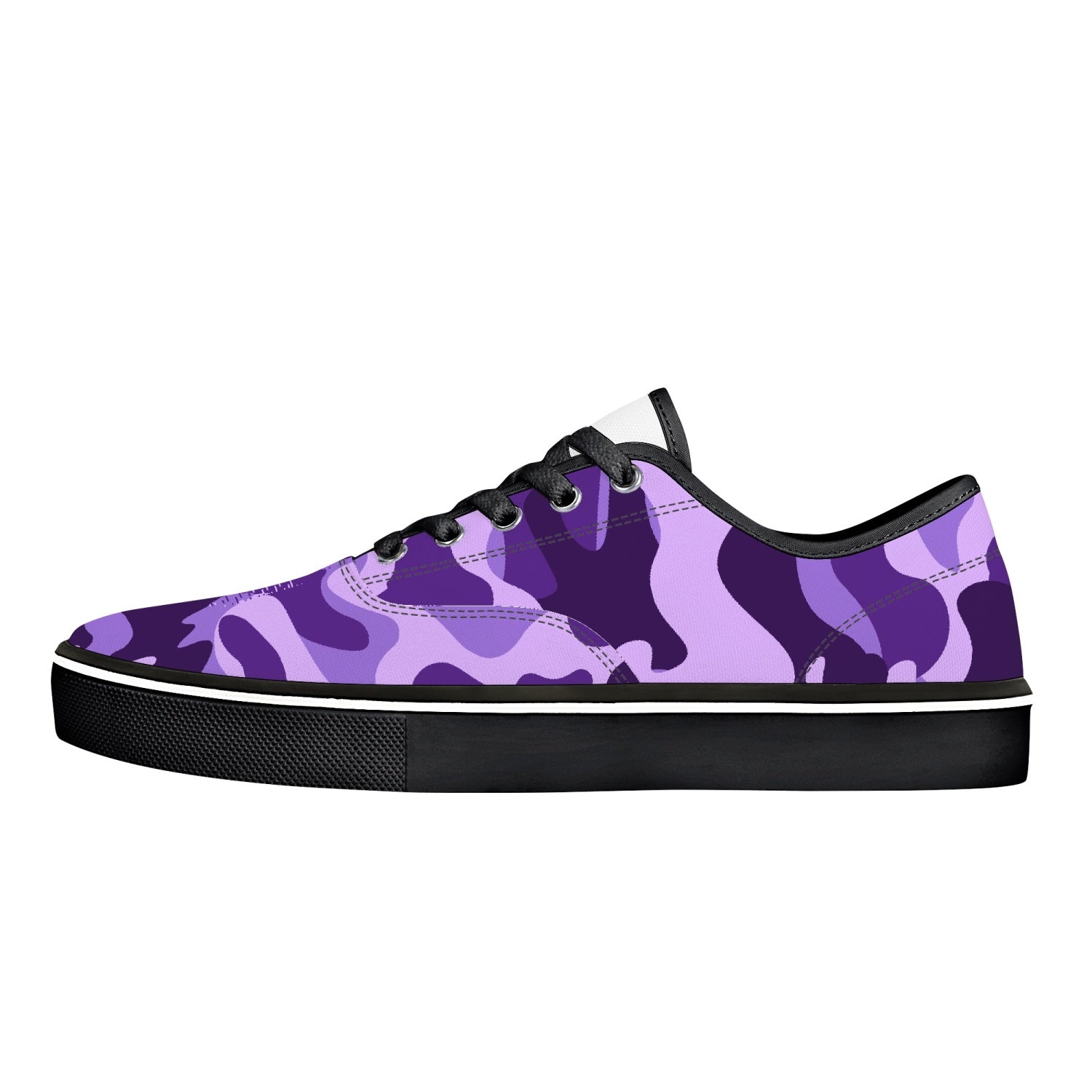 Camo Skate Shoes | Purple, Blue, and Mauve Camouflage