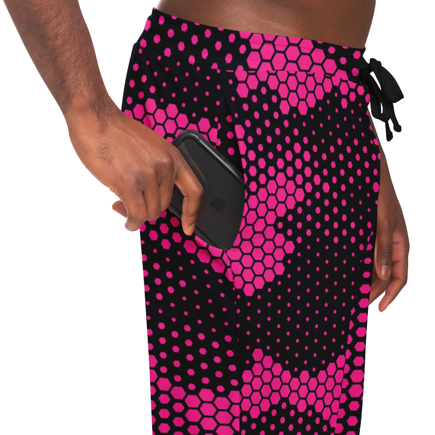 Camo Sweatpants | Unisex | Pink Digital Dotted Hexagonal