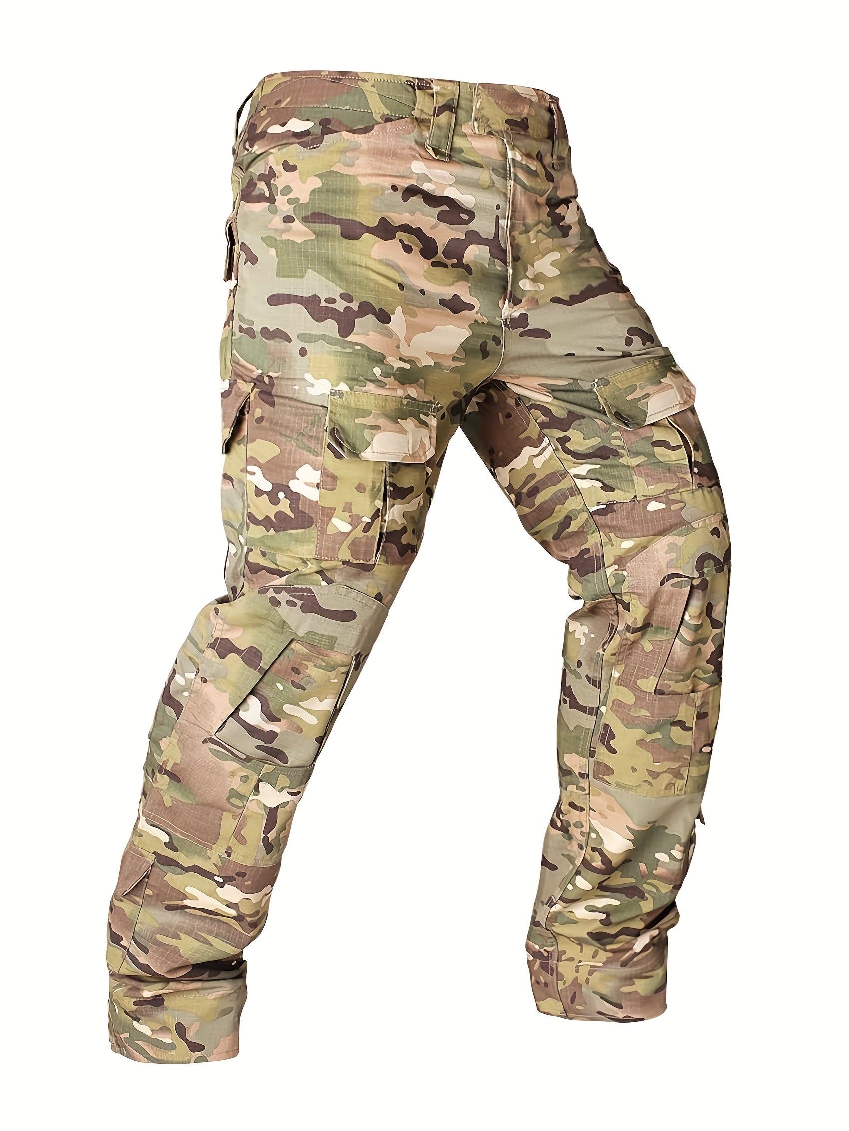 Men's Tactical Camo Cargo Pants | Non-Stretch | Black Khaki