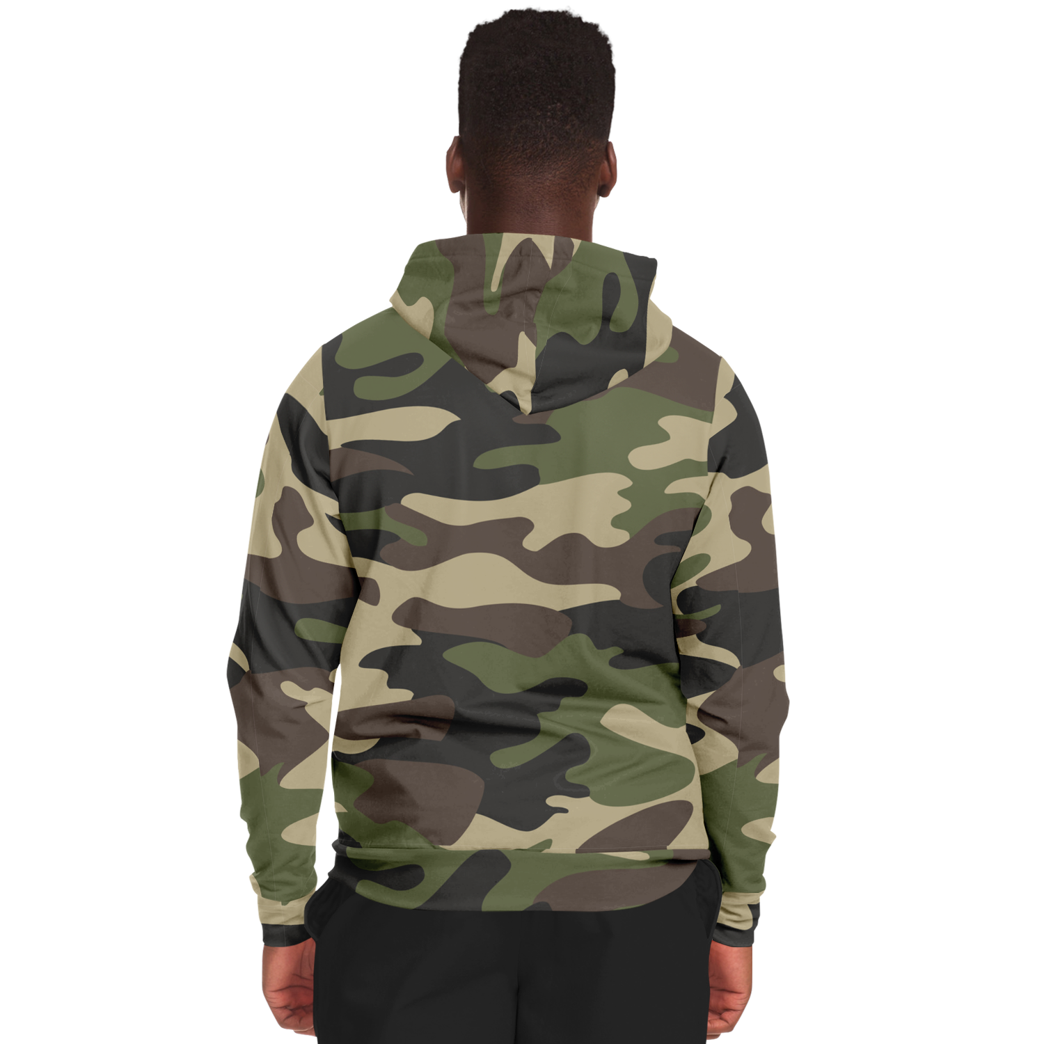 Zip-Up Hoodie | Classic Green Camouflage