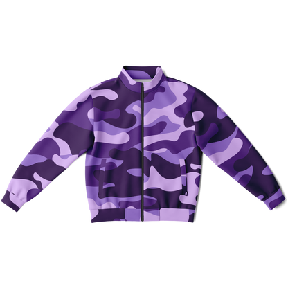 Camo Track Jacket | Purple, Blue & Mauve Camouflage