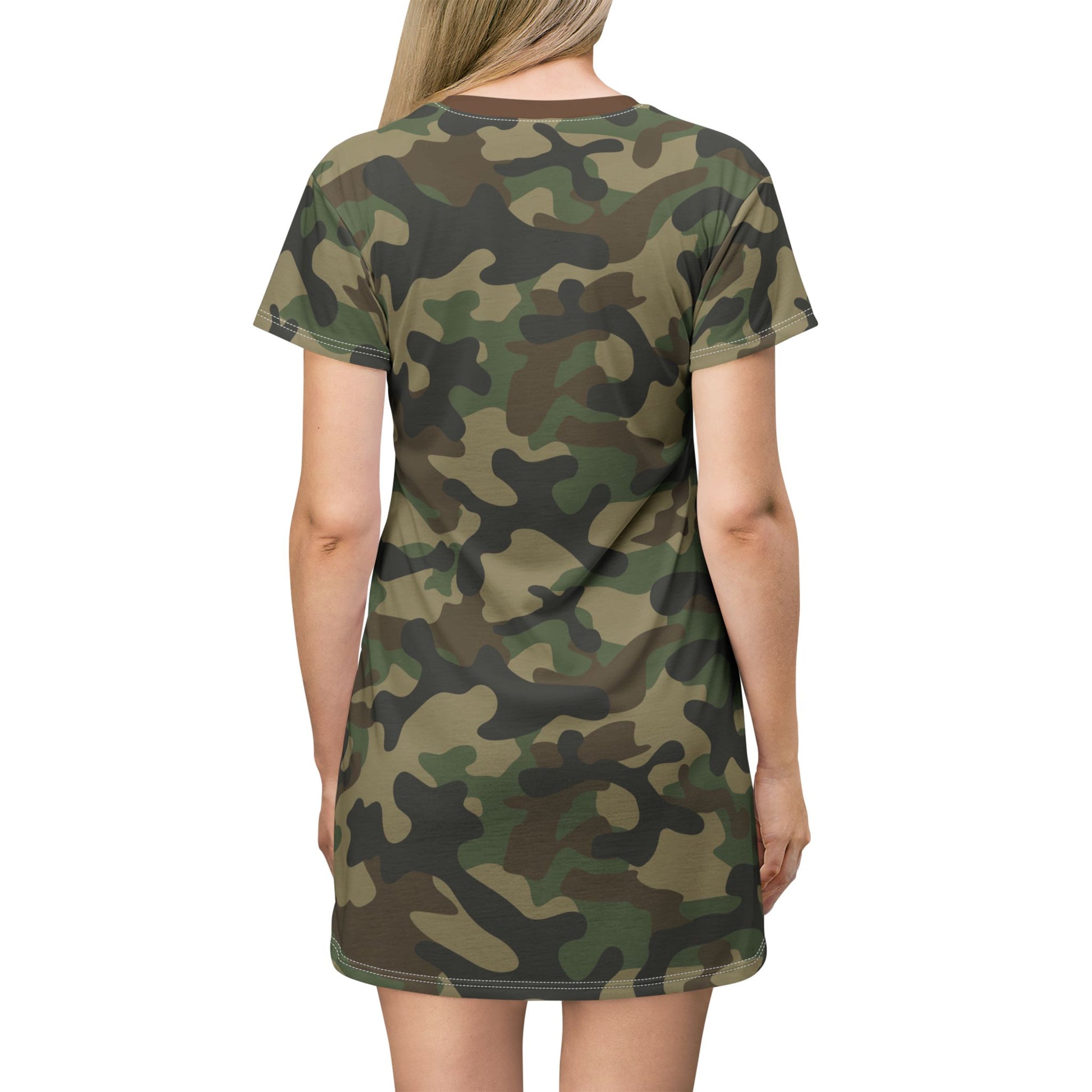 Camo T-Shirt Dress | Military Brown Camouflage