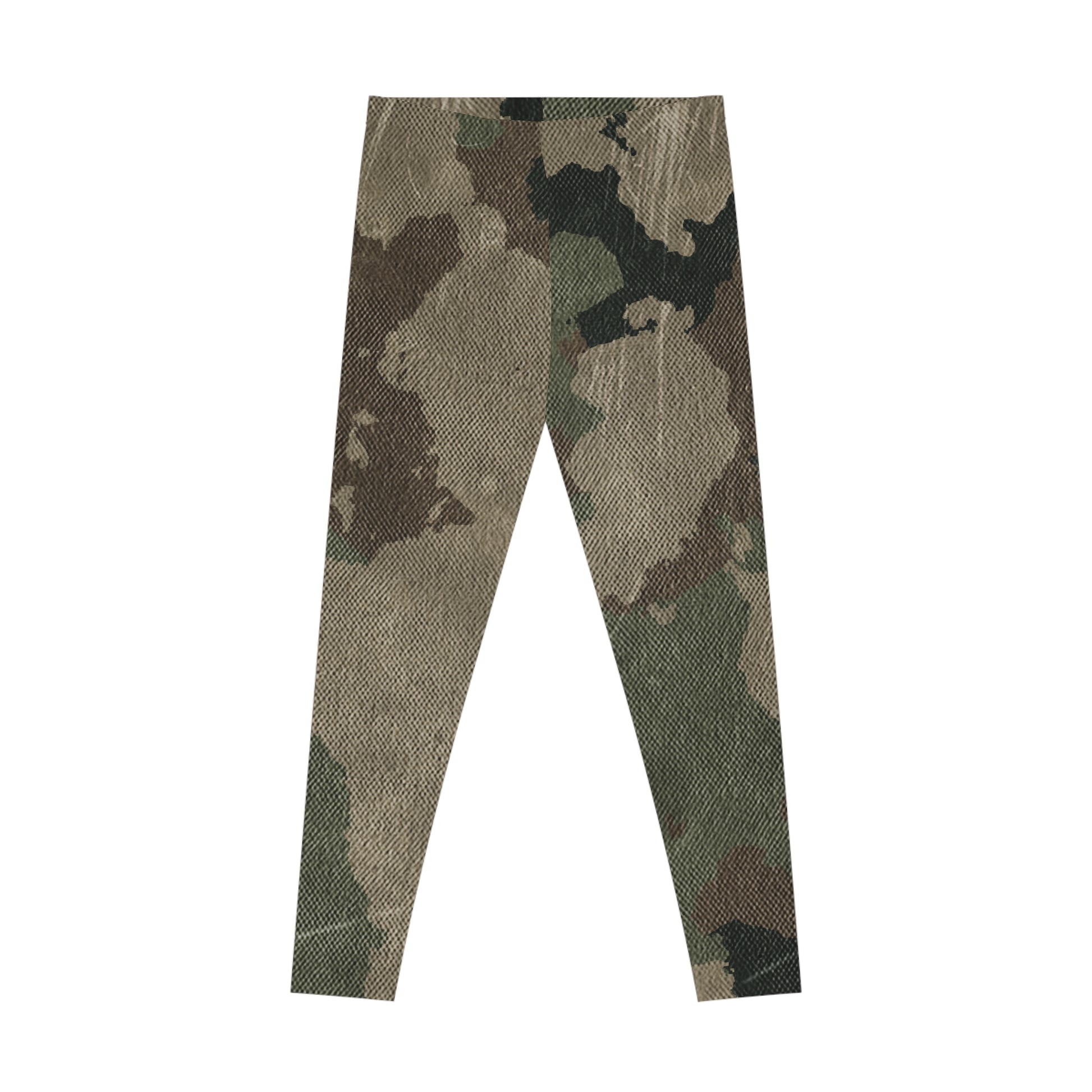 Dirty Brown Camo Leggings For Women | Mid Waist Fit