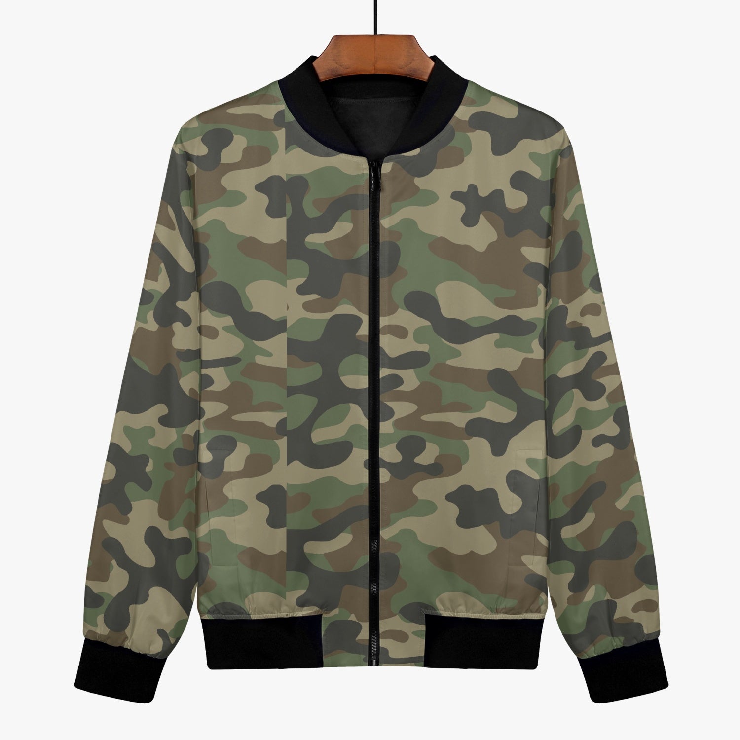 Women's Camo Bomber Jacket | Military Brown Camouflage