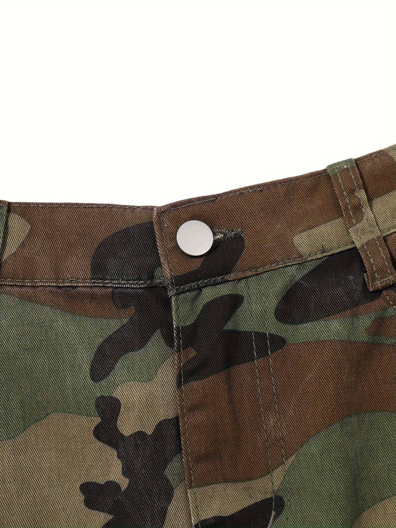 Women's Camo Denim Skirt With Flap Pockets | Green Jeans