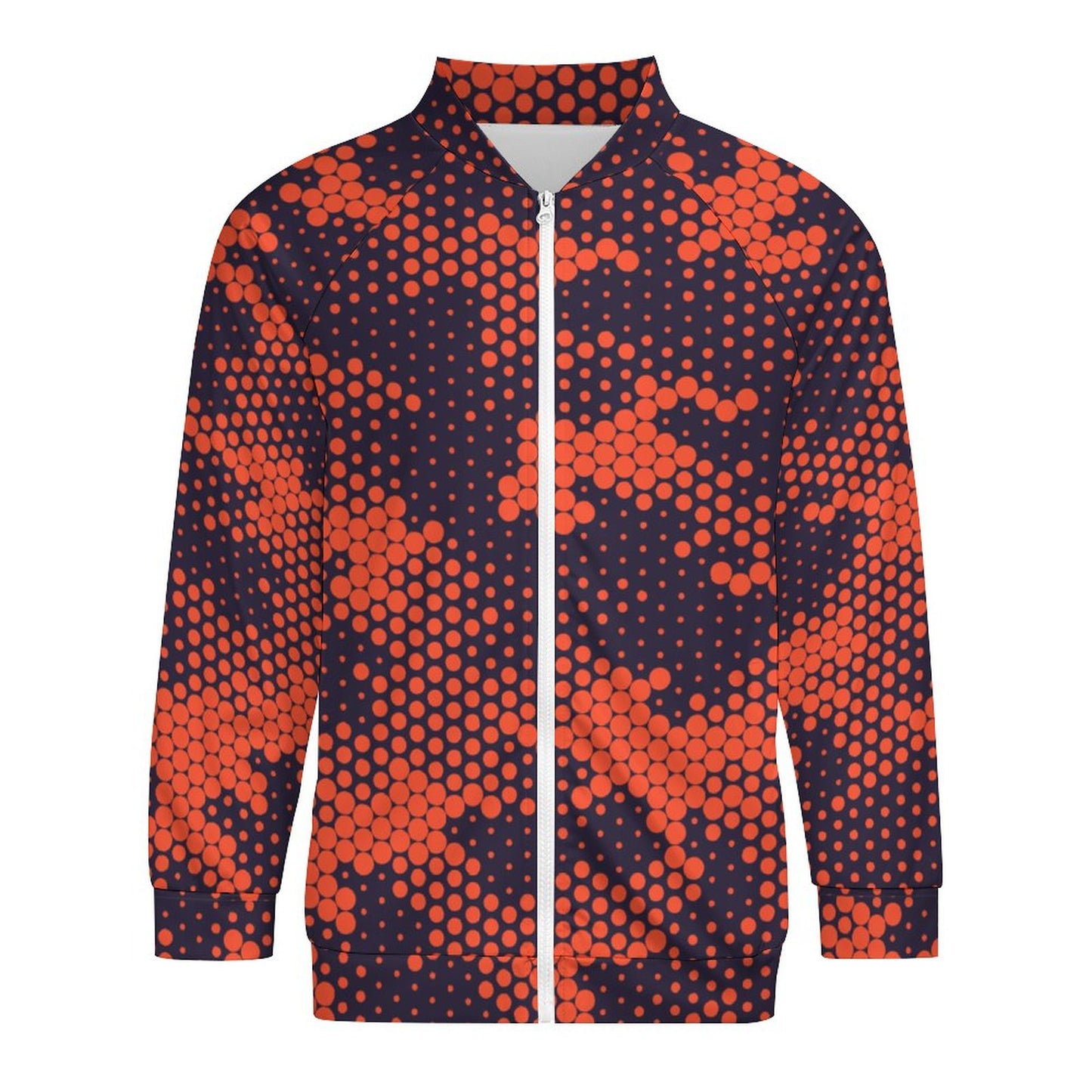 Camo Shirt | Raglan Zip-up | Orange and Blue Digital