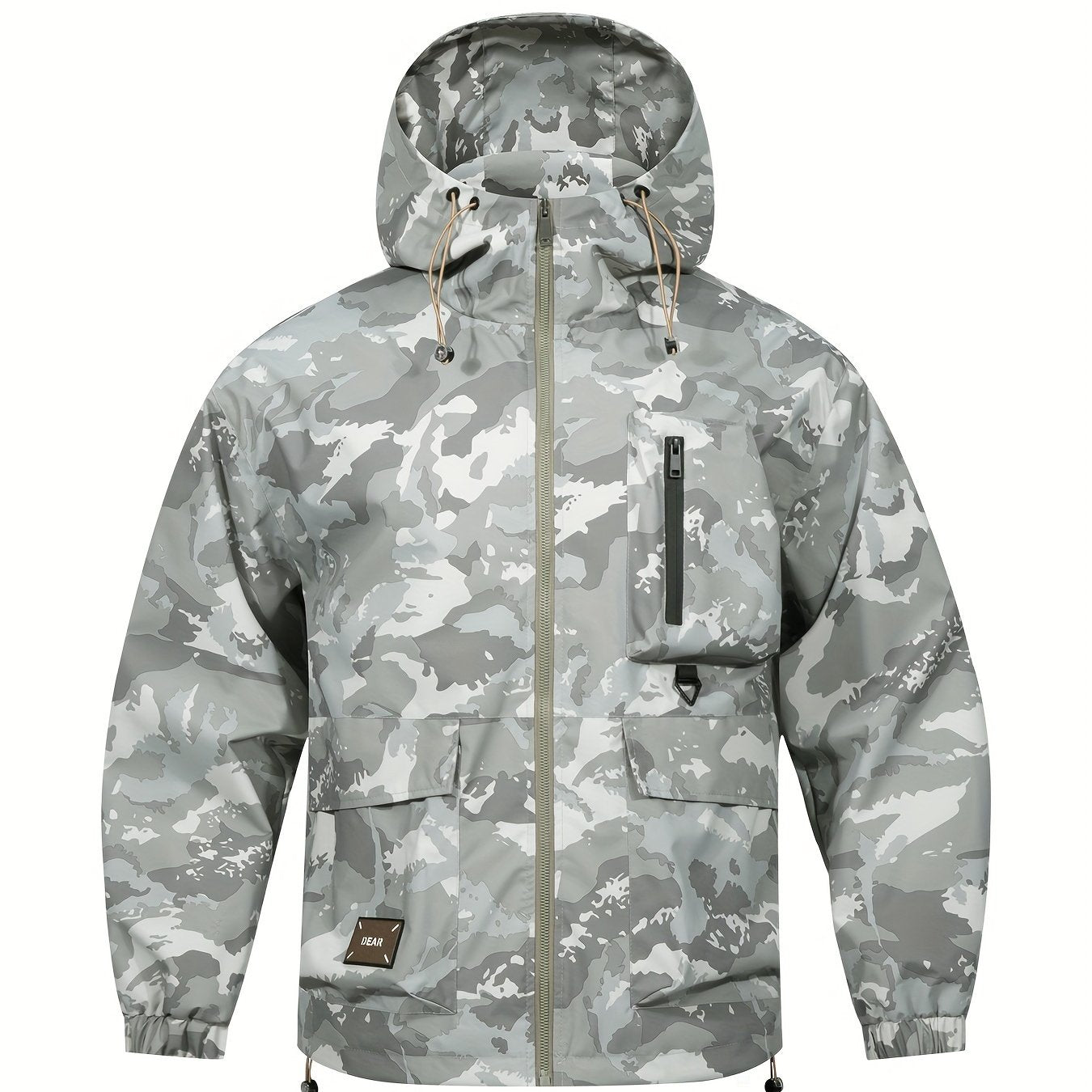 Men's Camouflage Hooded Zip Jacket: Multi-pocket, Loose Fit