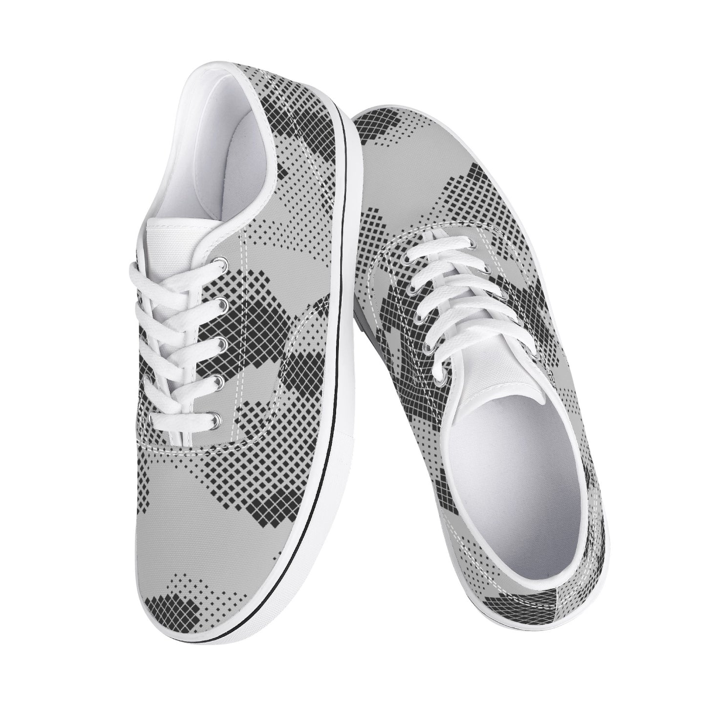 Camo Skate Shoes | Digital Gray Camouflage