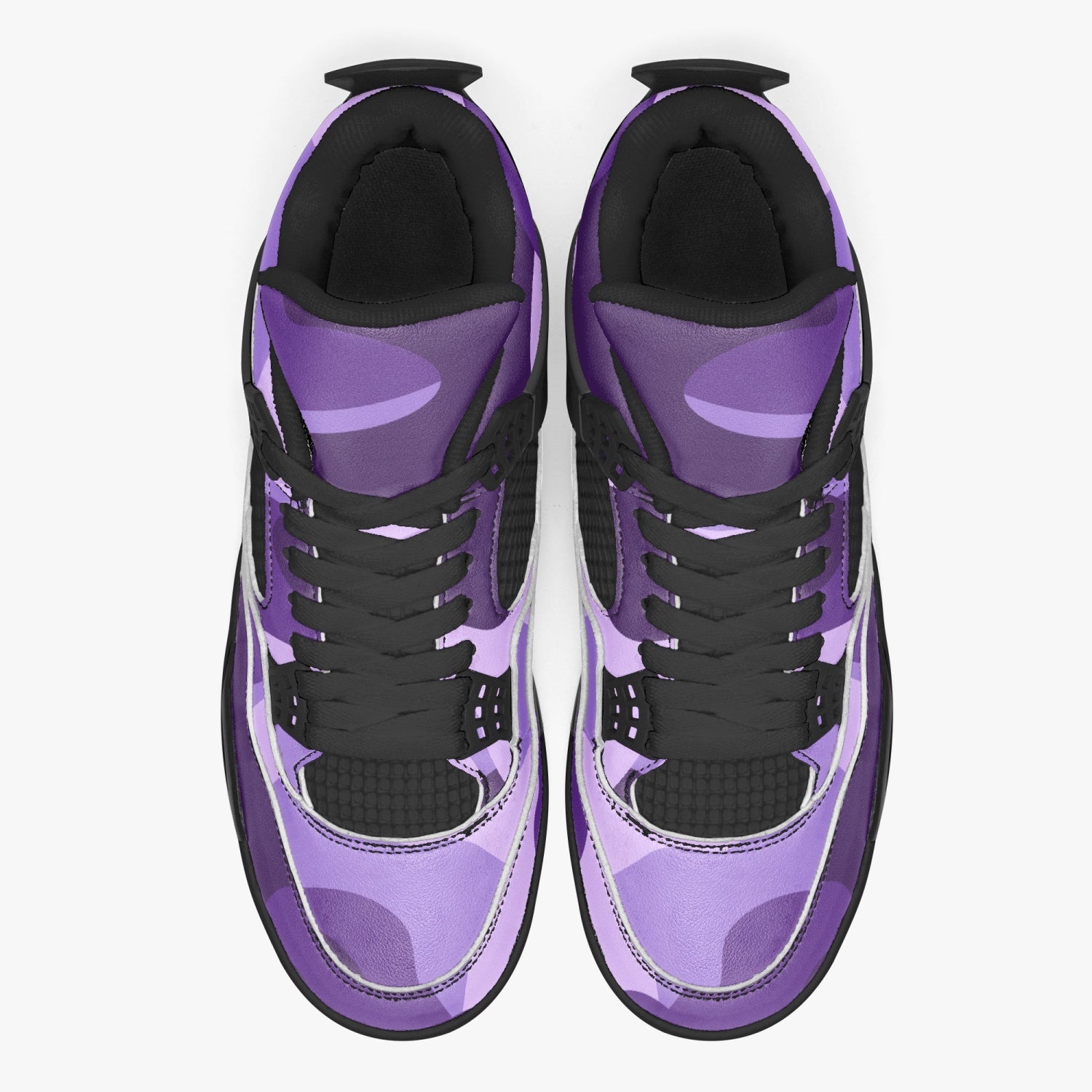 Camo Jordans AJ4 | Purple, Blue, and Mauve Camouflage