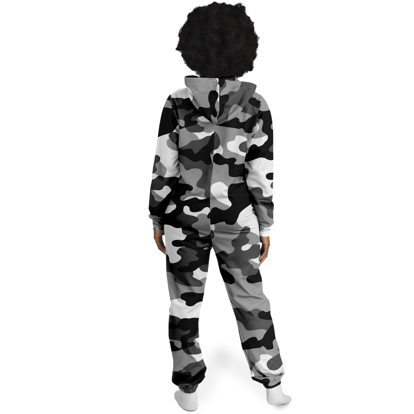 Camo Onesie | Gray, Black and White Camouflage