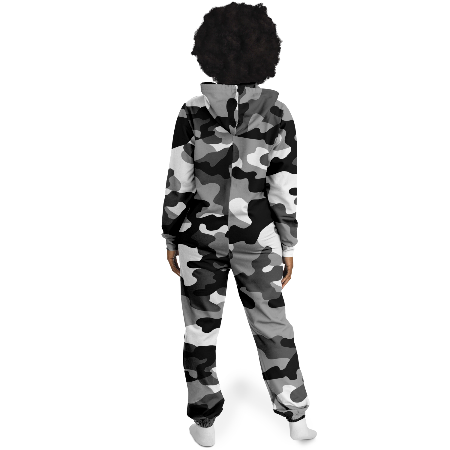 Camo Onesie | Gray, Black and White Camouflage