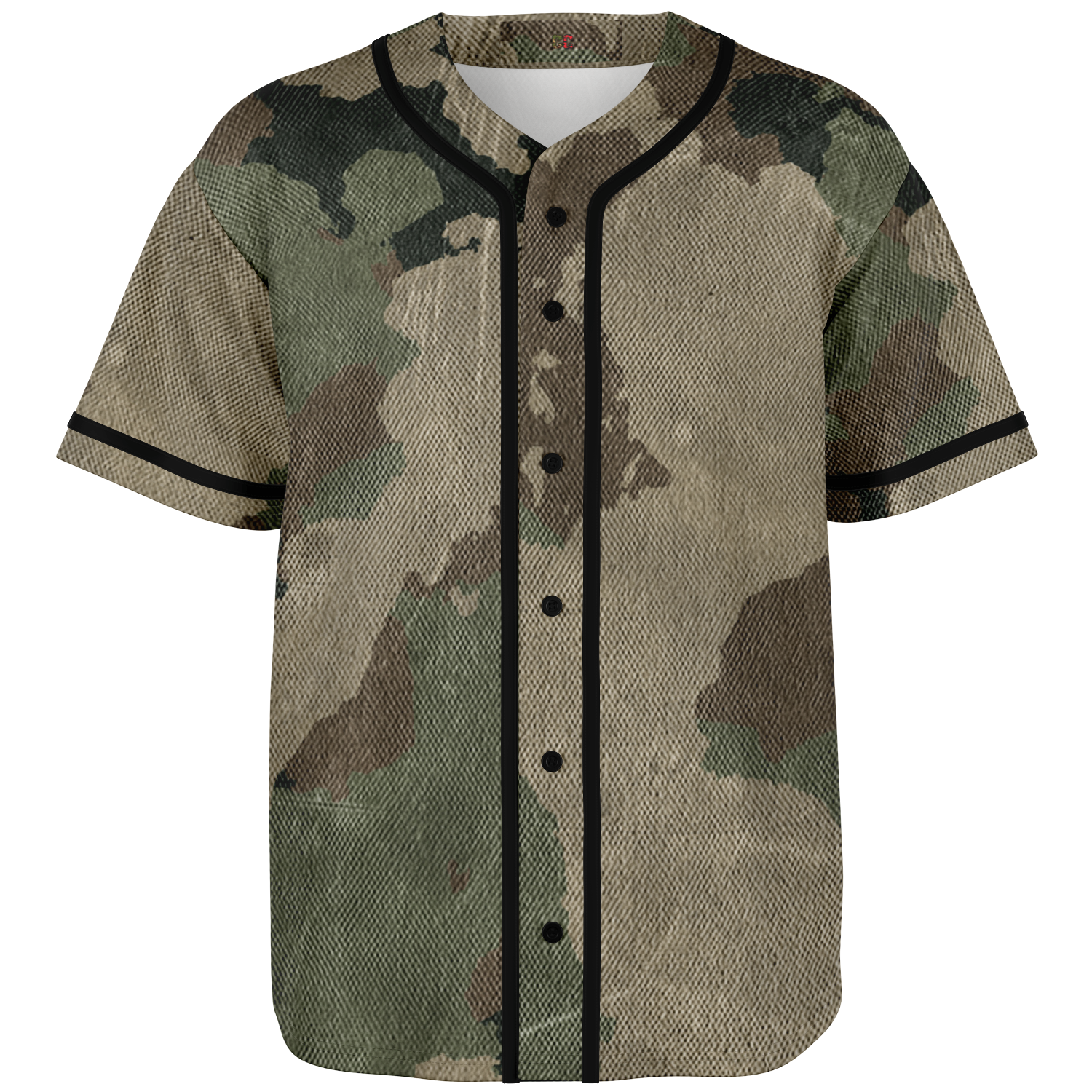 Camo Baseball Jersey | Dirty Old Brown Camouflage