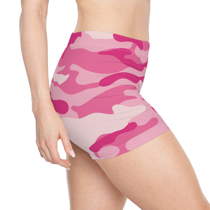 Women's Camo Shorts | Tight Fit | Lavender Pink Camouflage