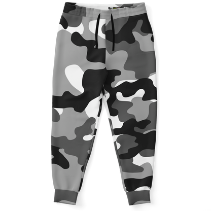 Camo Sweatpants | Unisex | Black, White & Gray Camouflage