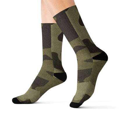 Camo Socks | Green Fabric Camouflage