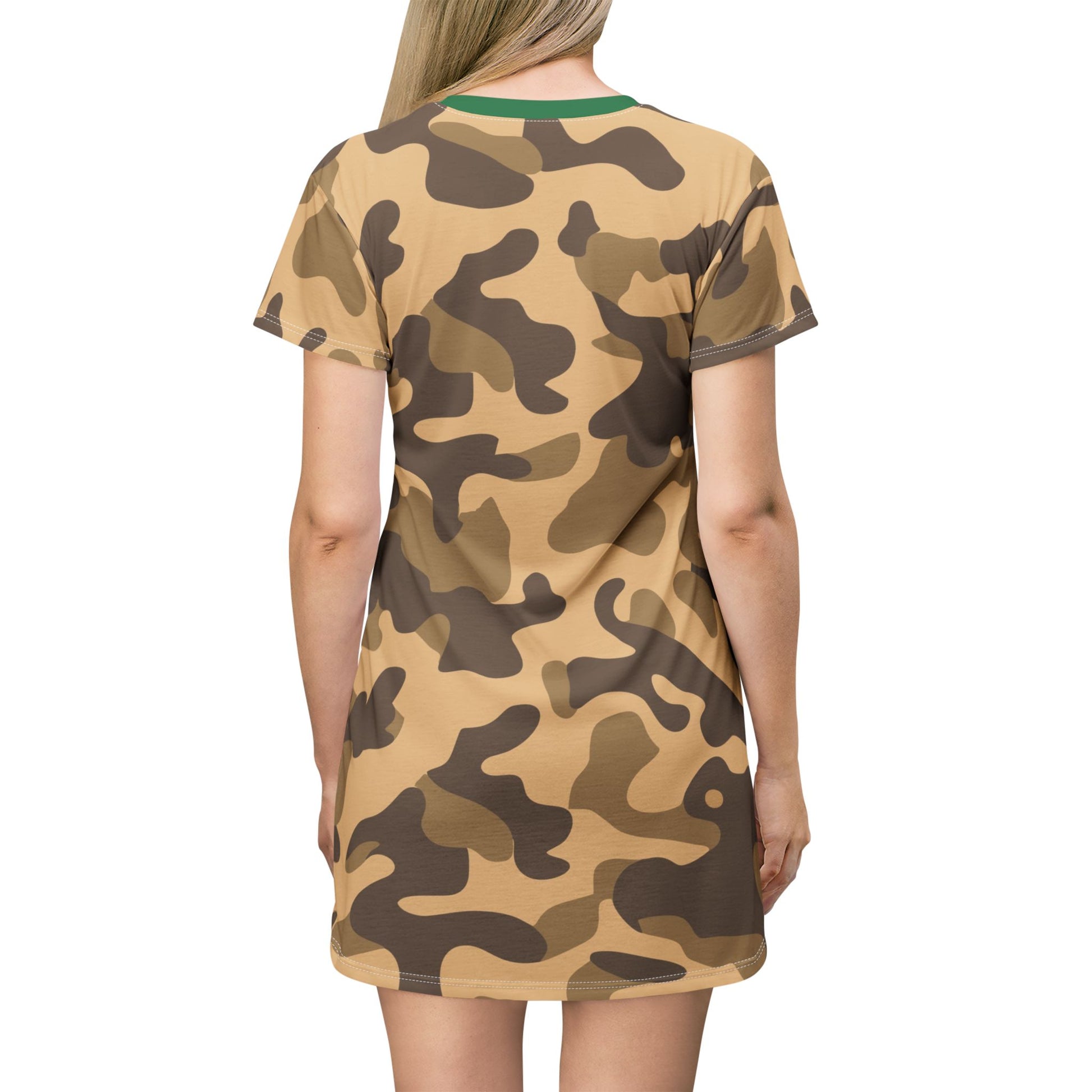 Camo T-Shirt Dress | Khaki Camouflage