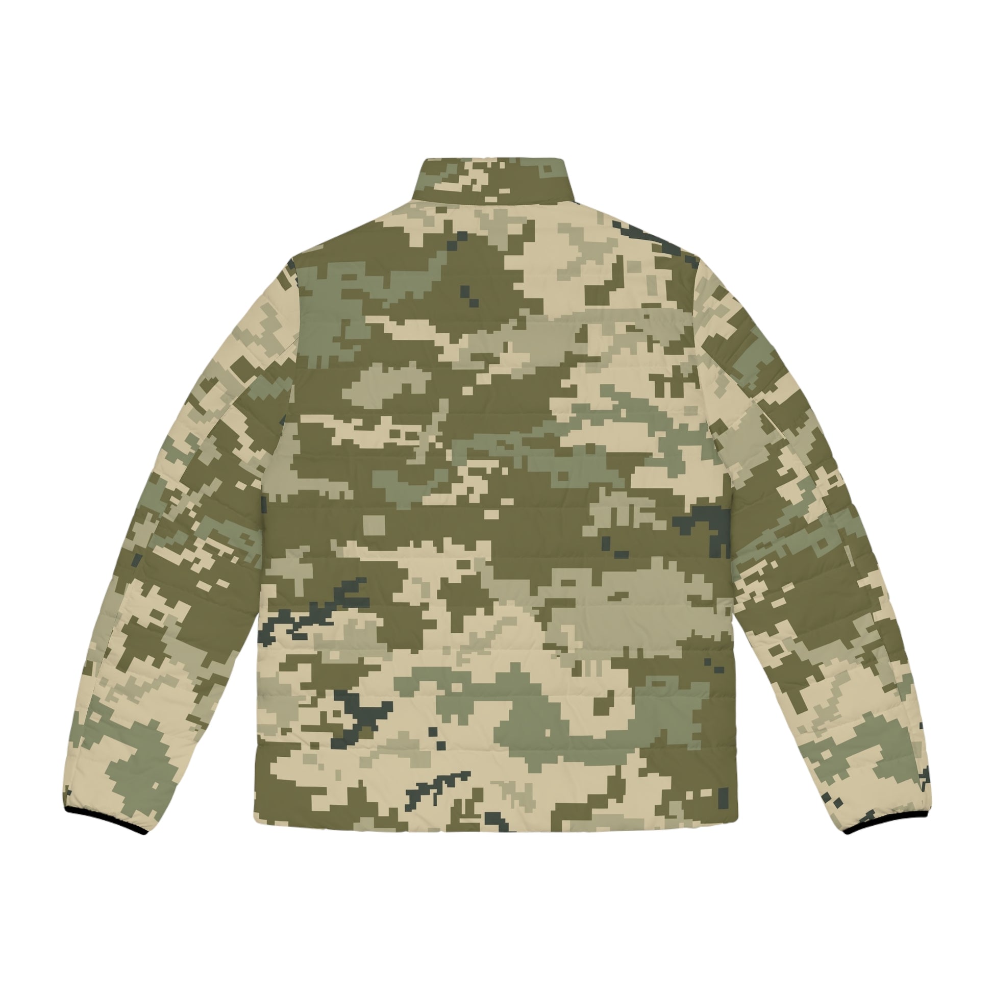 Ukraine Military Green Camo Puffer Jacket For Men