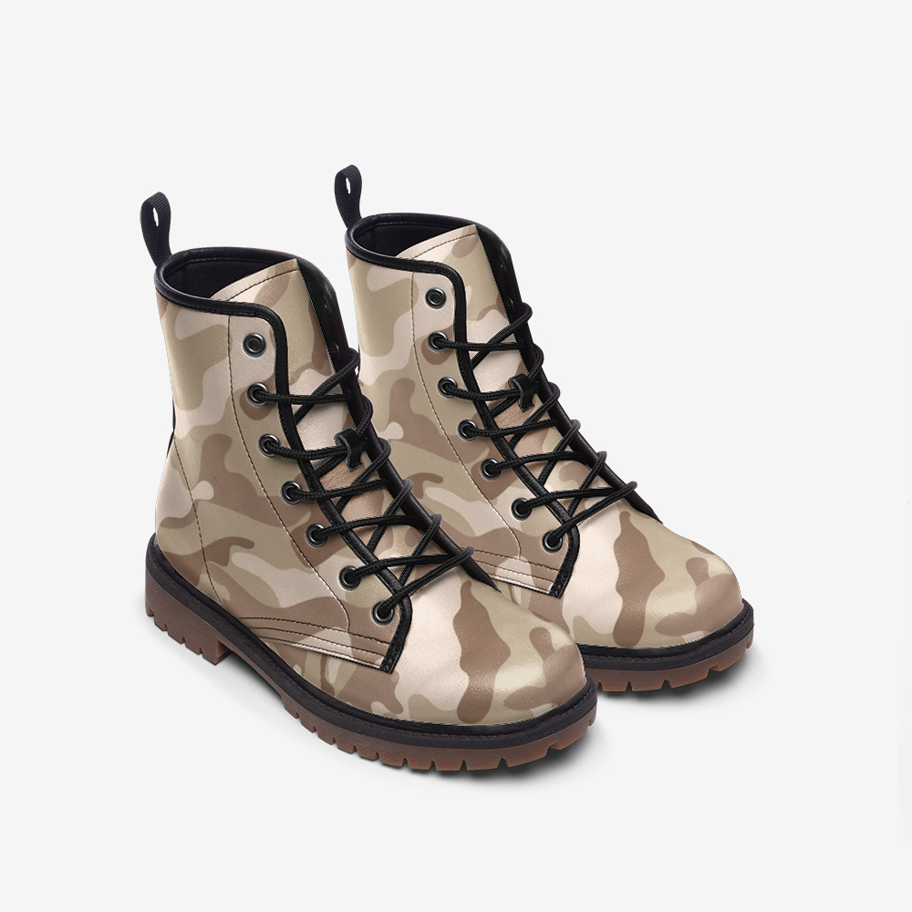 Camo Boots | Leather Camouflage in Desert Brown